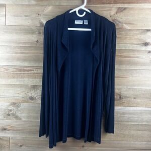 Chicos Travelers Womens Cardigan Long Sleeve Open Front Slinky Layering XL
